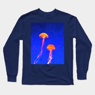 jellyfish aquatic sea wildlife animal Long Sleeve T-Shirt